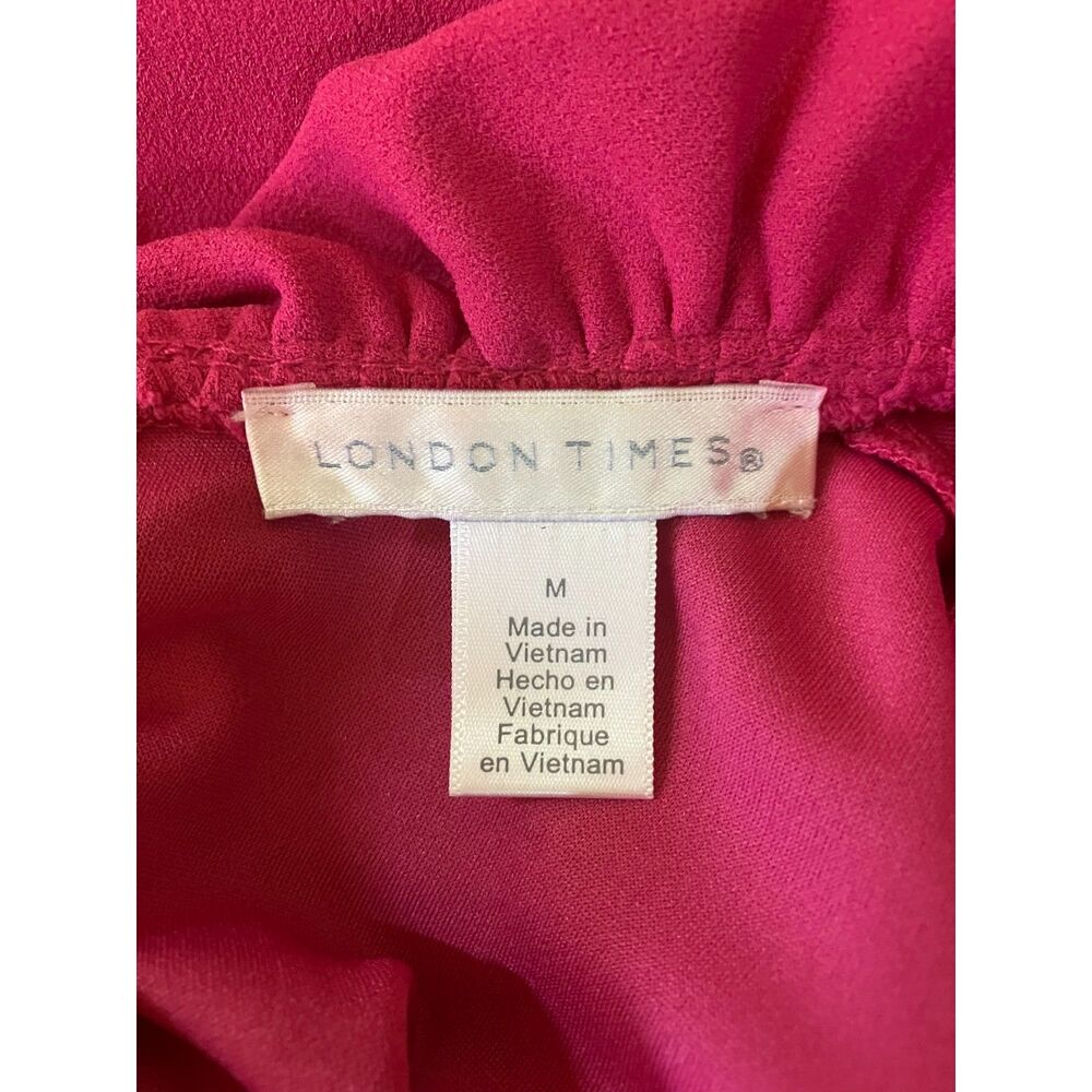 London Times high halter ruffle neck shift mini dress - Picture 3 of 8